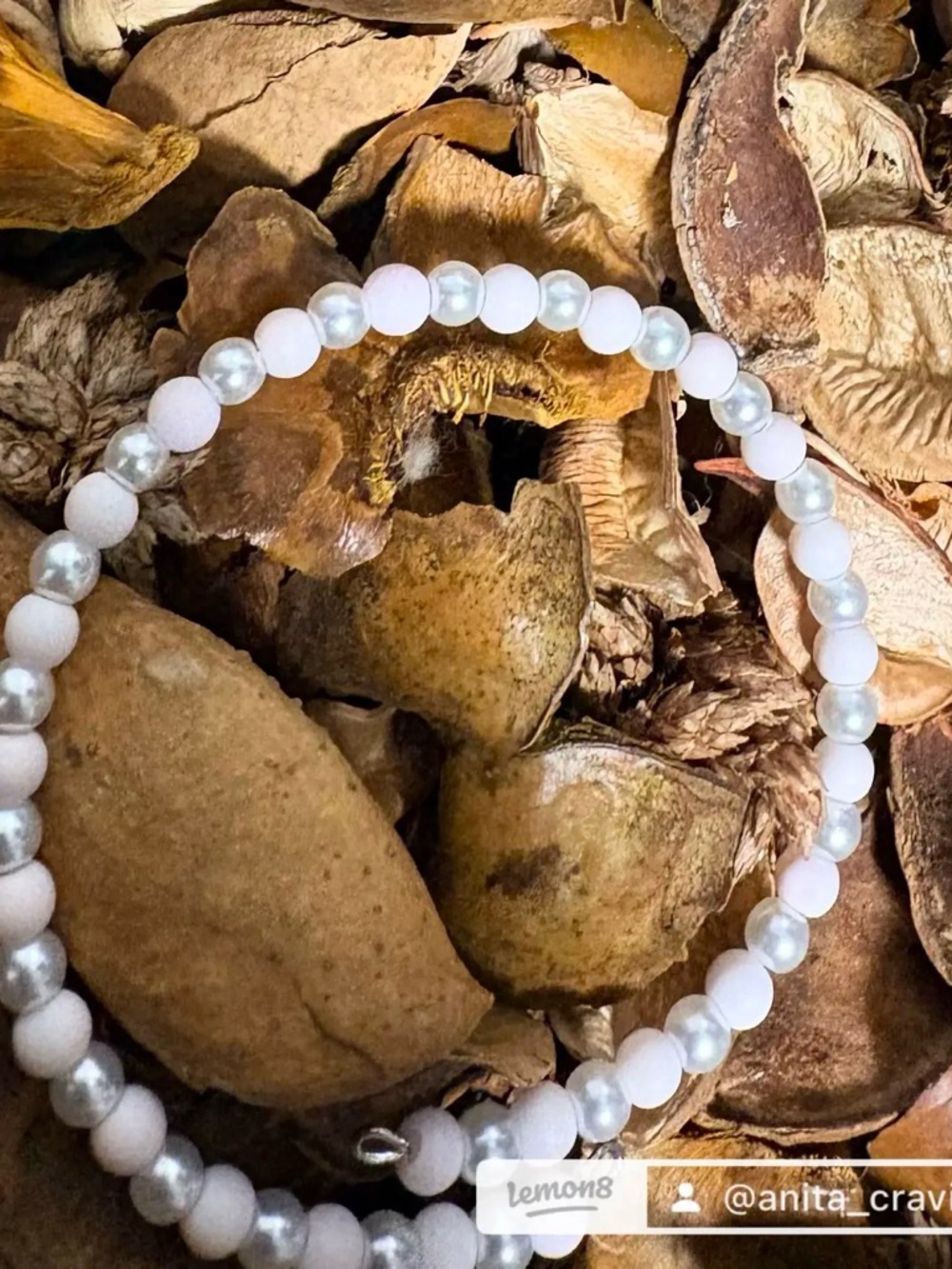 Pearl & Pink Beaded Memory Wire   Kids Bracelet